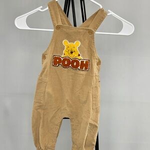 Disney Baby Winnie the Pooh Tan Corduroy Overalls